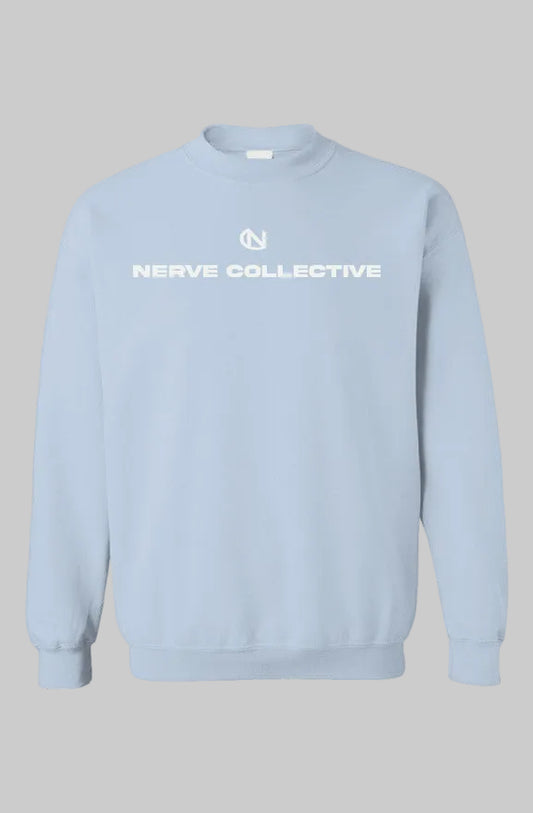 Unisex Cipher Crewneck Longsleeve (Garnet and Light Blue)