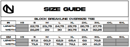 Block Breakline Oversize Tee - Clean